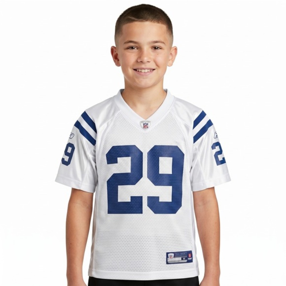 Reebok Kids Indianapolis Colts Joseph Addai‎ 29 Football Jersey White Youth M